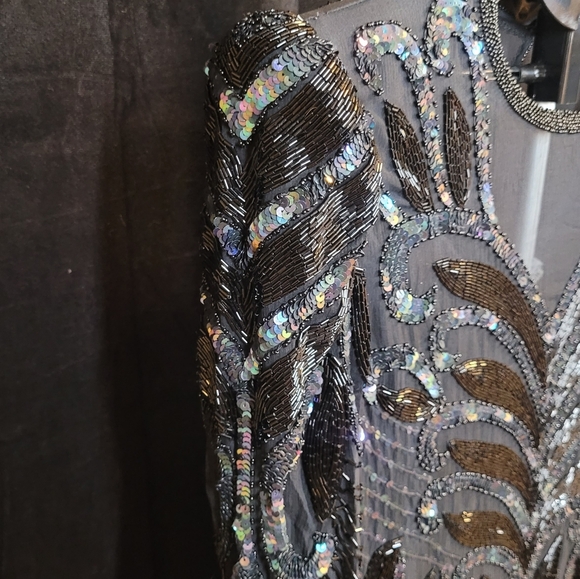 Stunning Vintage Black Sequined and Beaded Dress from Scala - Picture 5 of 16